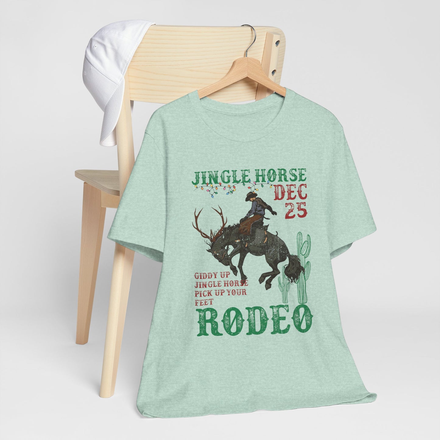 Giddy Up Jingle Horse Shirt – Western Rodeo Howdy Christmas Holiday Tee