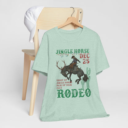Giddy Up Jingle Horse Shirt – Western Rodeo Howdy Christmas Holiday Tee