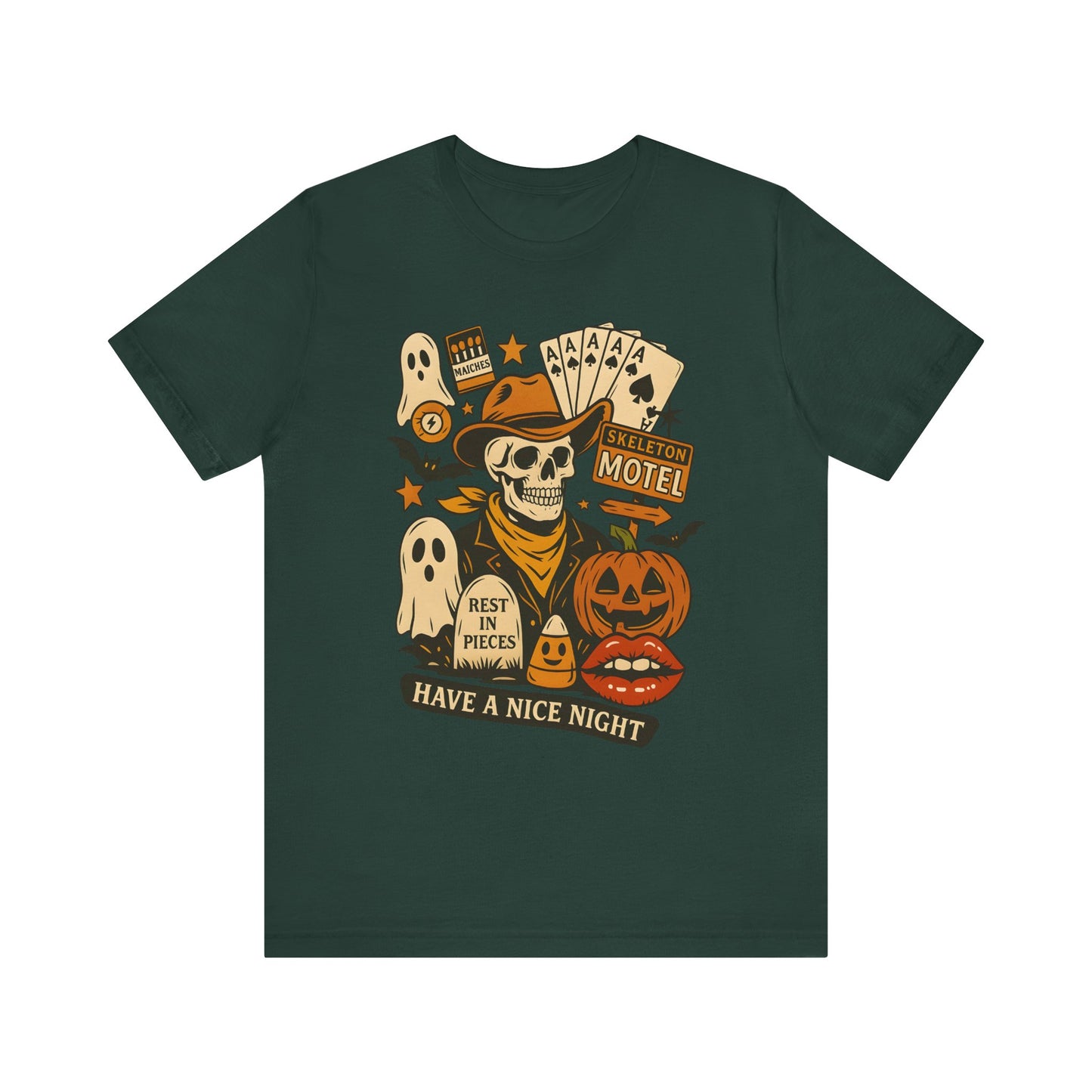 Have A Nice Night Shirt – Spooky Cowboy Skeleton Western Halloween Tee