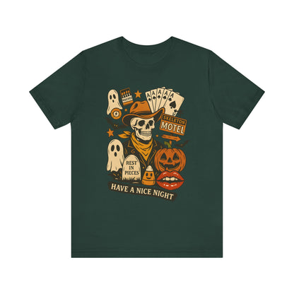 Have A Nice Night Shirt – Spooky Cowboy Skeleton Western Halloween Tee