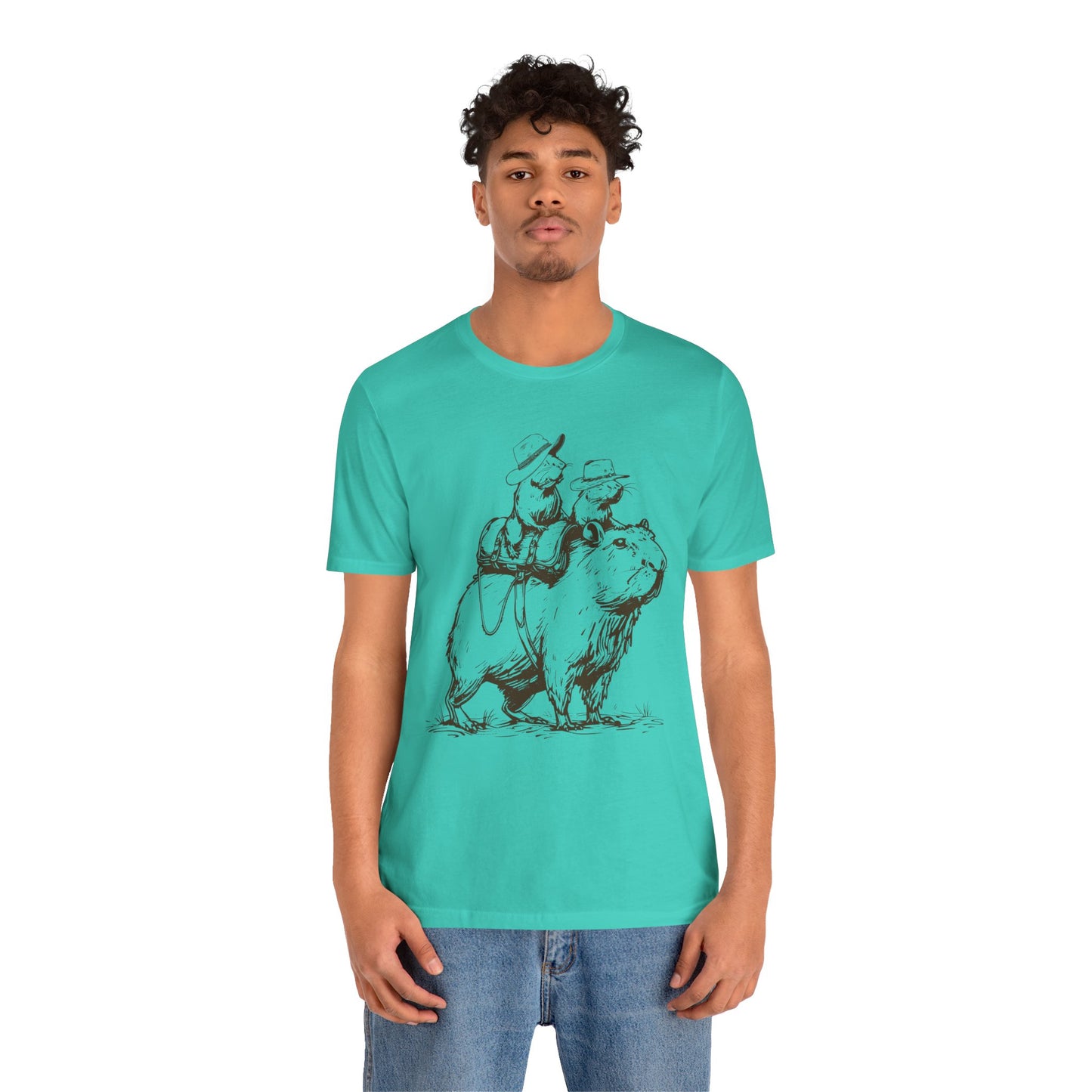 Vintage Rat Riding Capybara Shirt – Funny Western Cowboy Rodeo Tee