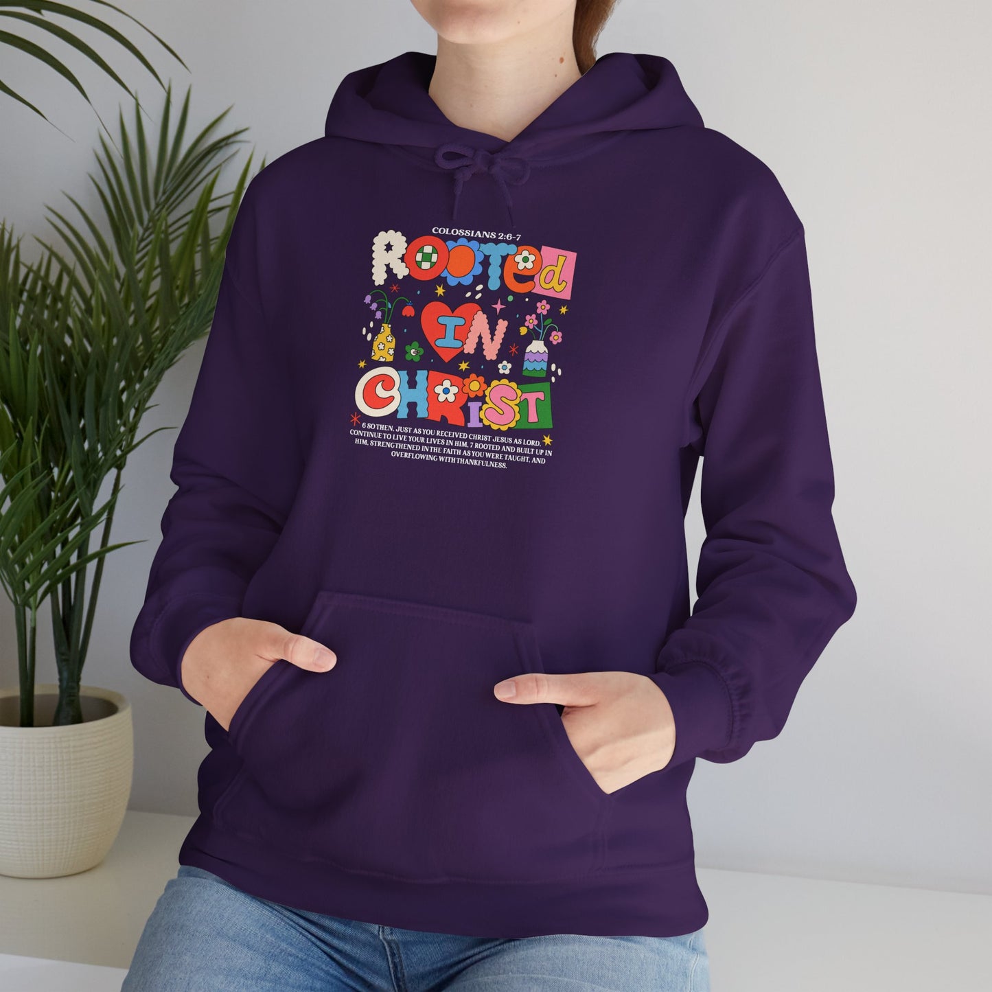 Christian Floral Hoodie - Grow in Grace