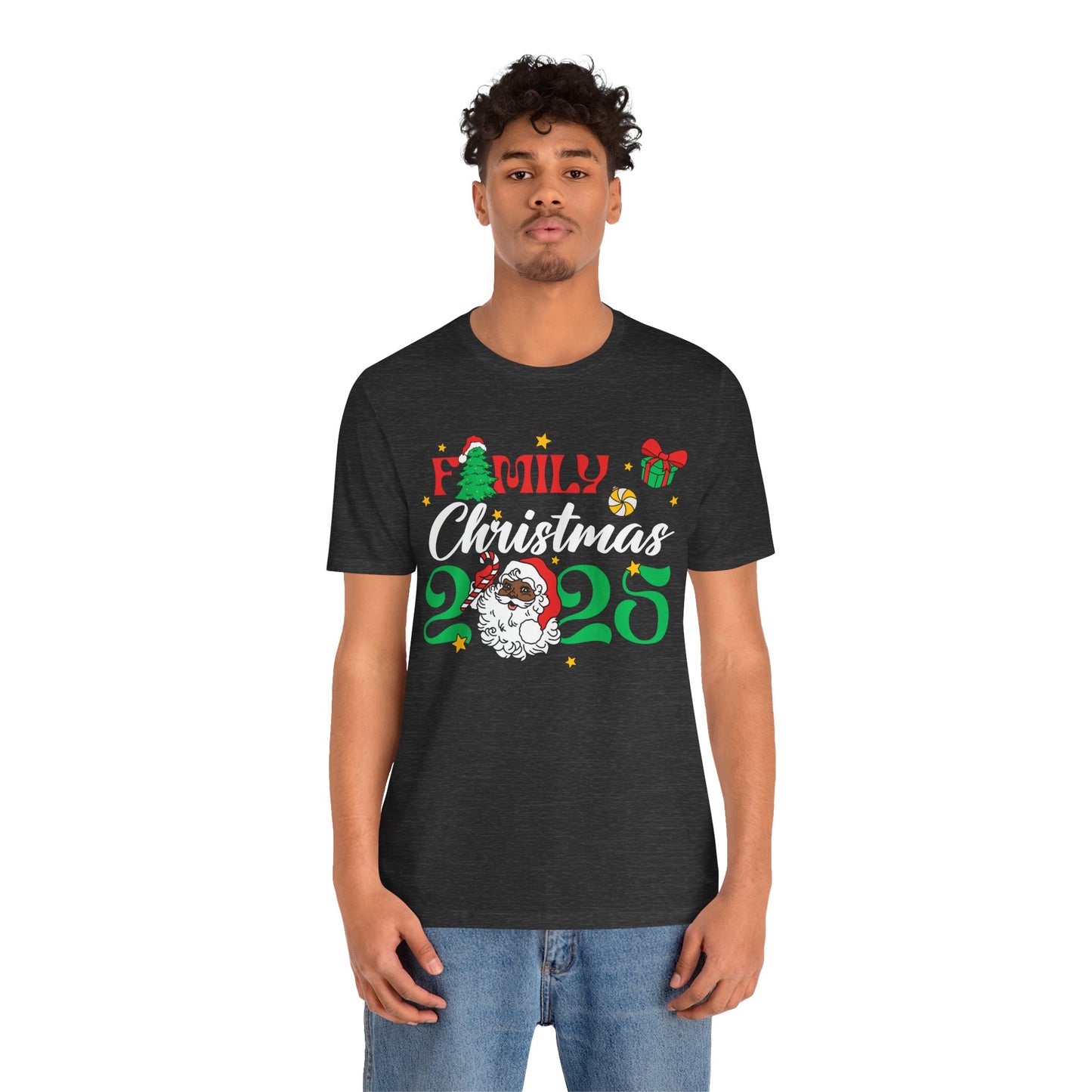 Family Christmas 2025 Shirt – Black Santa Afrocentric Matching Holiday Tee