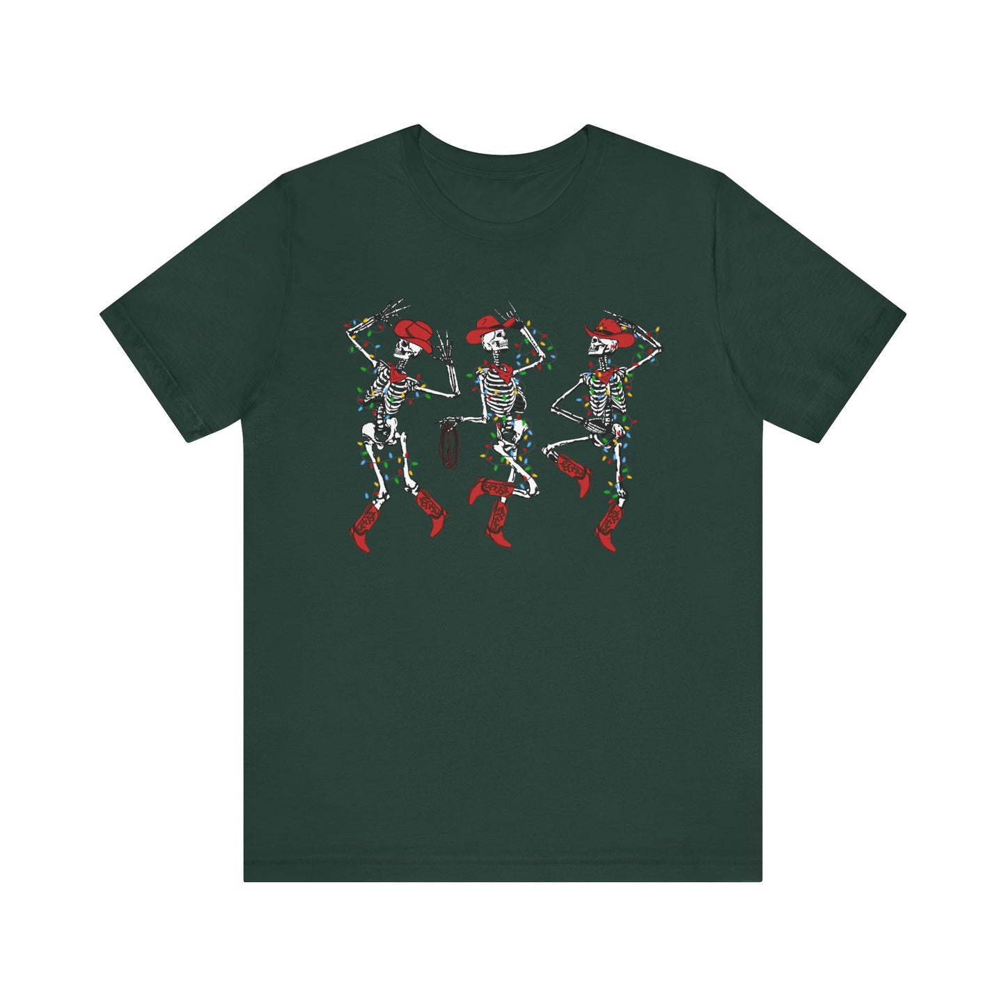 Spooky Christmas Skeleton Shirt – Funny Dancing Cowboy Western Holiday Tee