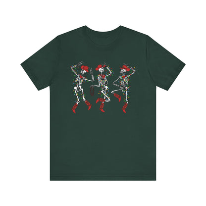 Spooky Christmas Skeleton Shirt – Funny Dancing Cowboy Western Holiday Tee