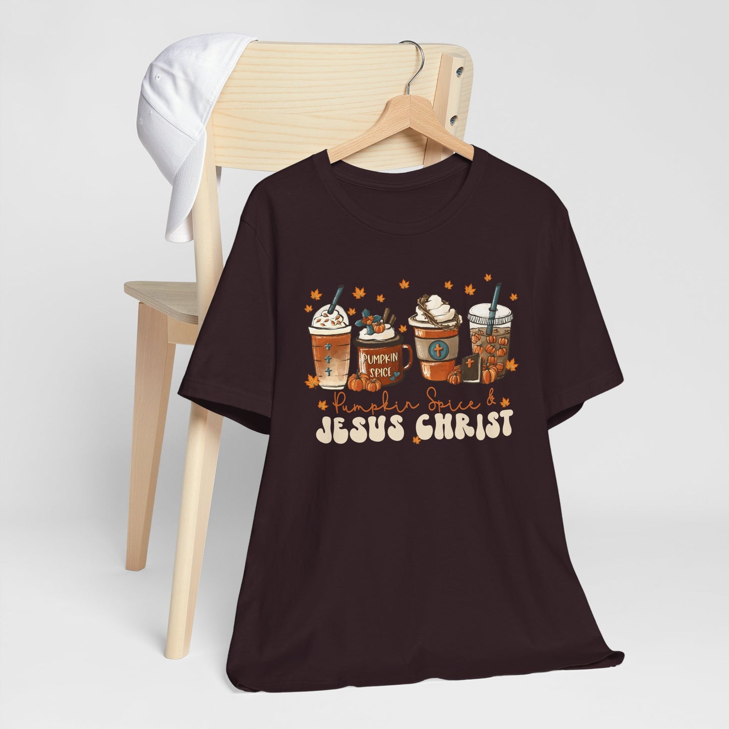 Coffee Pumpkin Spice & Jesus Christ Shirt – Christian Fall Latte Thanksgiving Tee