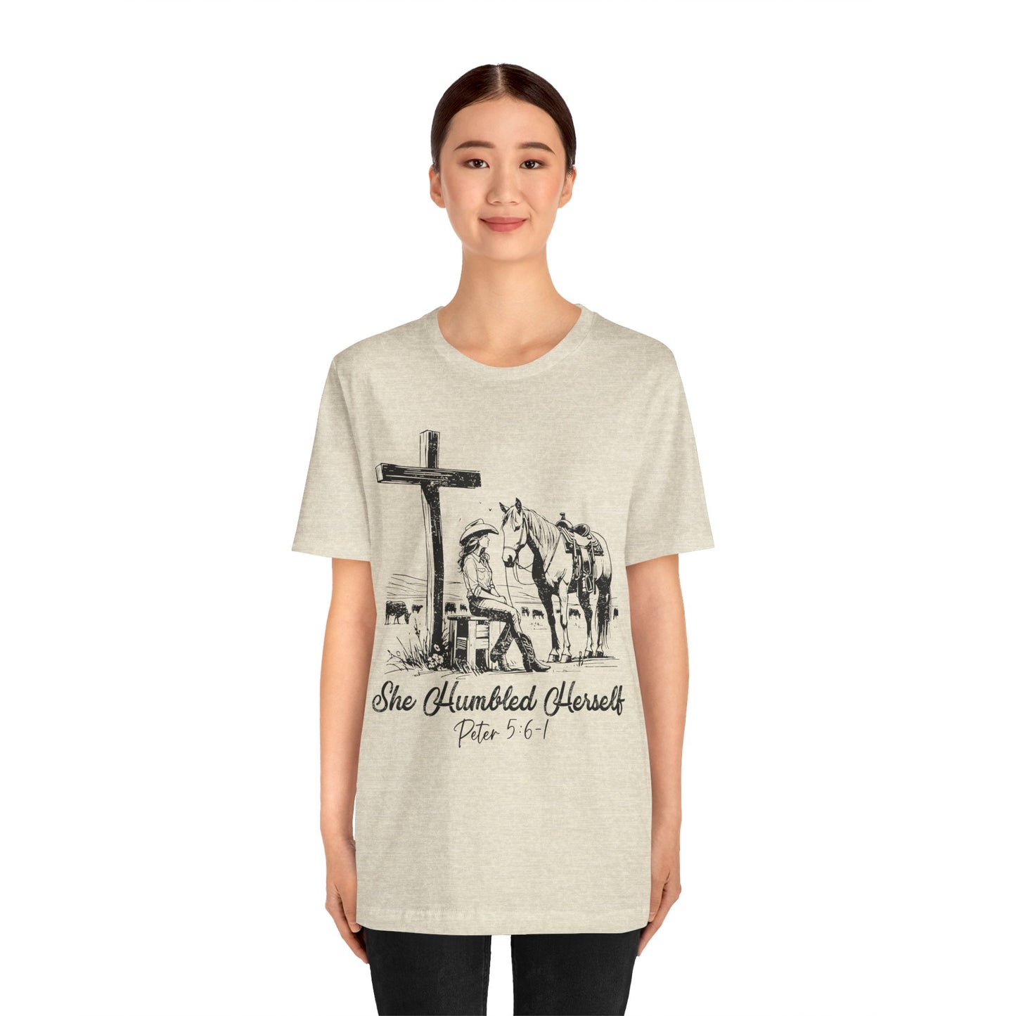 She Humbled Herself Shirt – Christian Faith Western Rodeo Country Tee