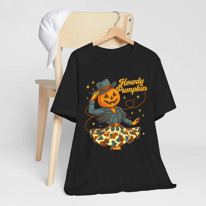 Howdy Pumpkin Shirt Cute Cowgirl Halloween Tee Western Fall Outfit for Women