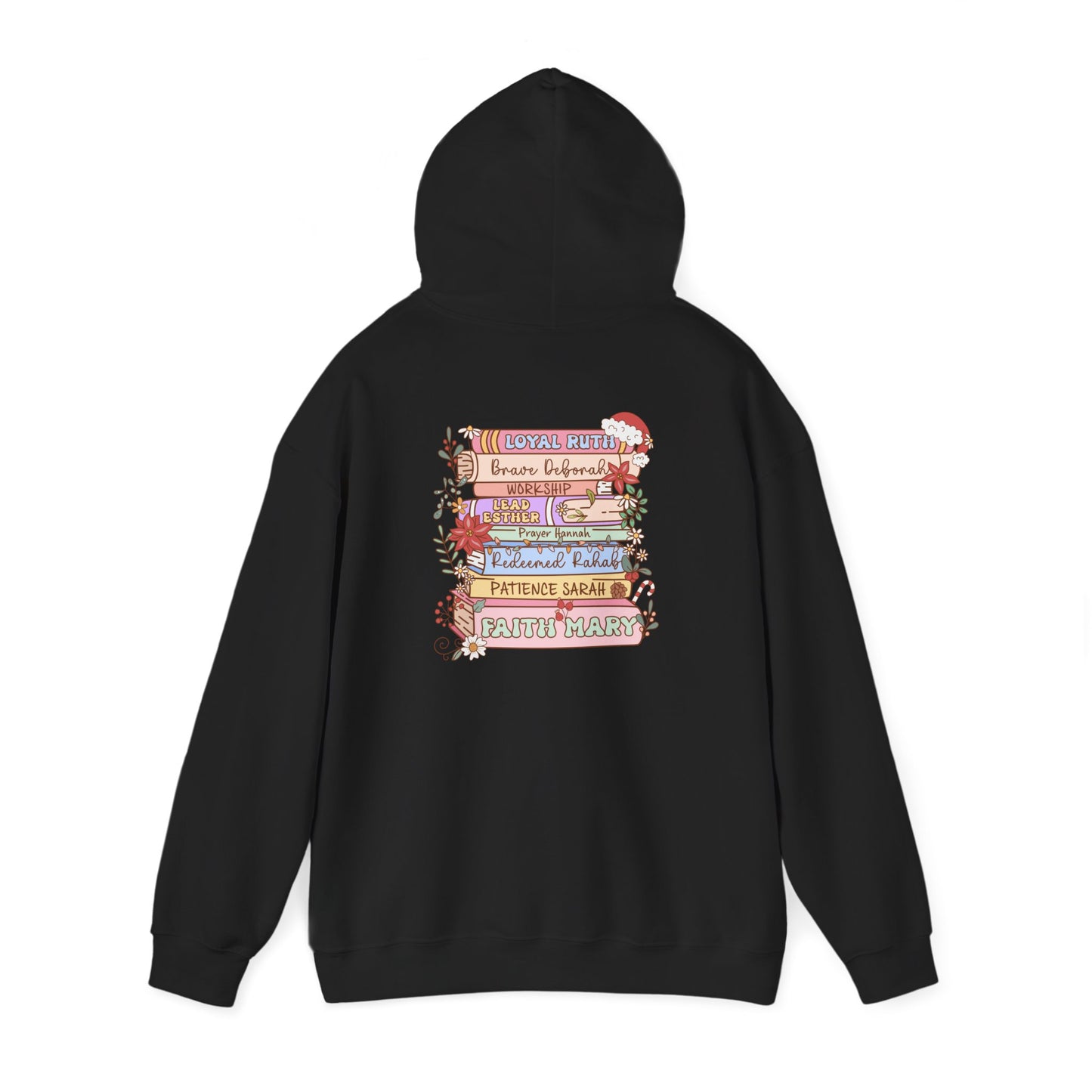 Christmas Bible Verse Hoodie – Christian Book Flowers Jesus Faith Pullover