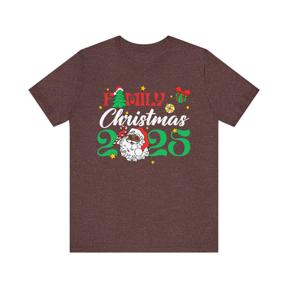 Family Christmas 2025 Shirt – Black Santa Afrocentric Matching Holiday Tee