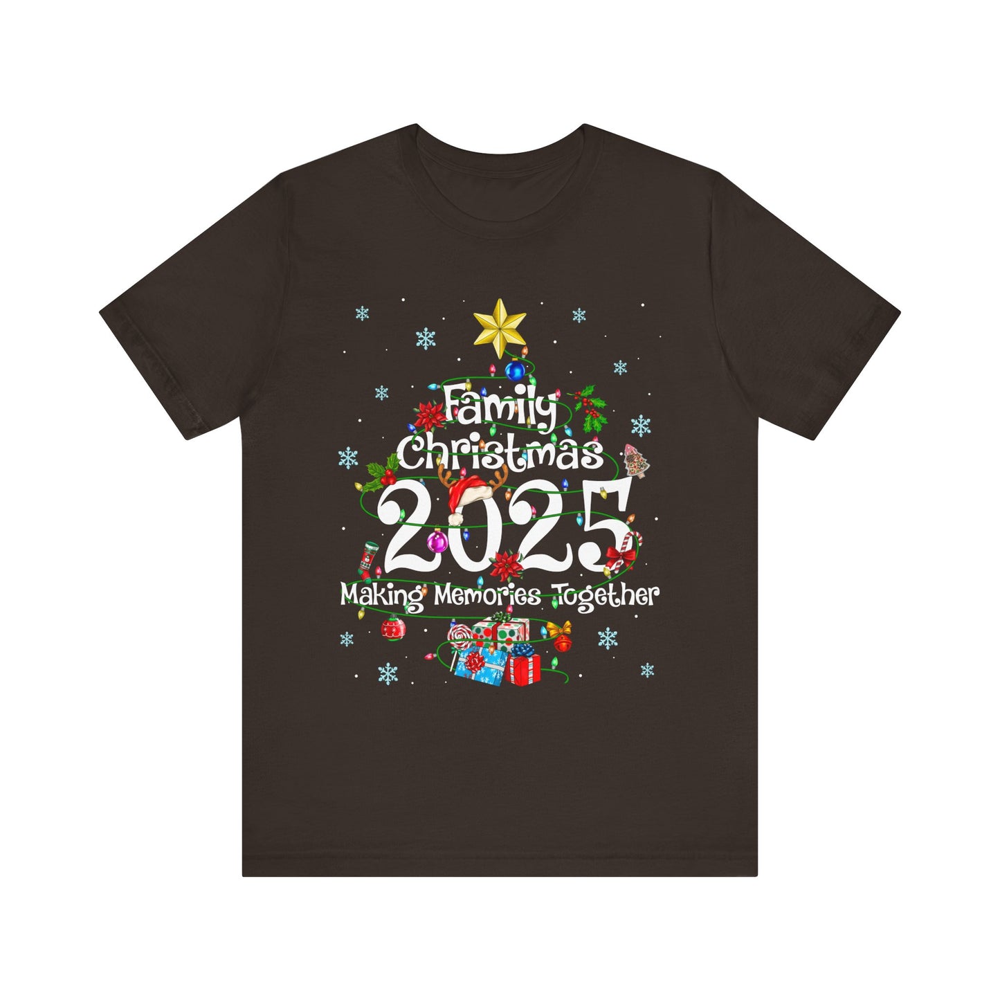 Family Christmas 2025 Tree Shirt – Festive Holiday Lights Matching Pajama Tee