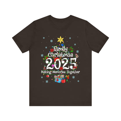 Family Christmas 2025 Tree Shirt – Festive Holiday Lights Matching Pajama Tee