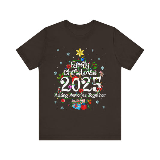 Family Christmas 2025 Tree Shirt – Festive Holiday Lights Matching Pajama Tee