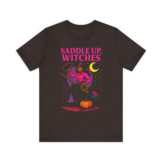 Saddle Up Witches Shirt – Black Cowgirl Western Halloween Tee