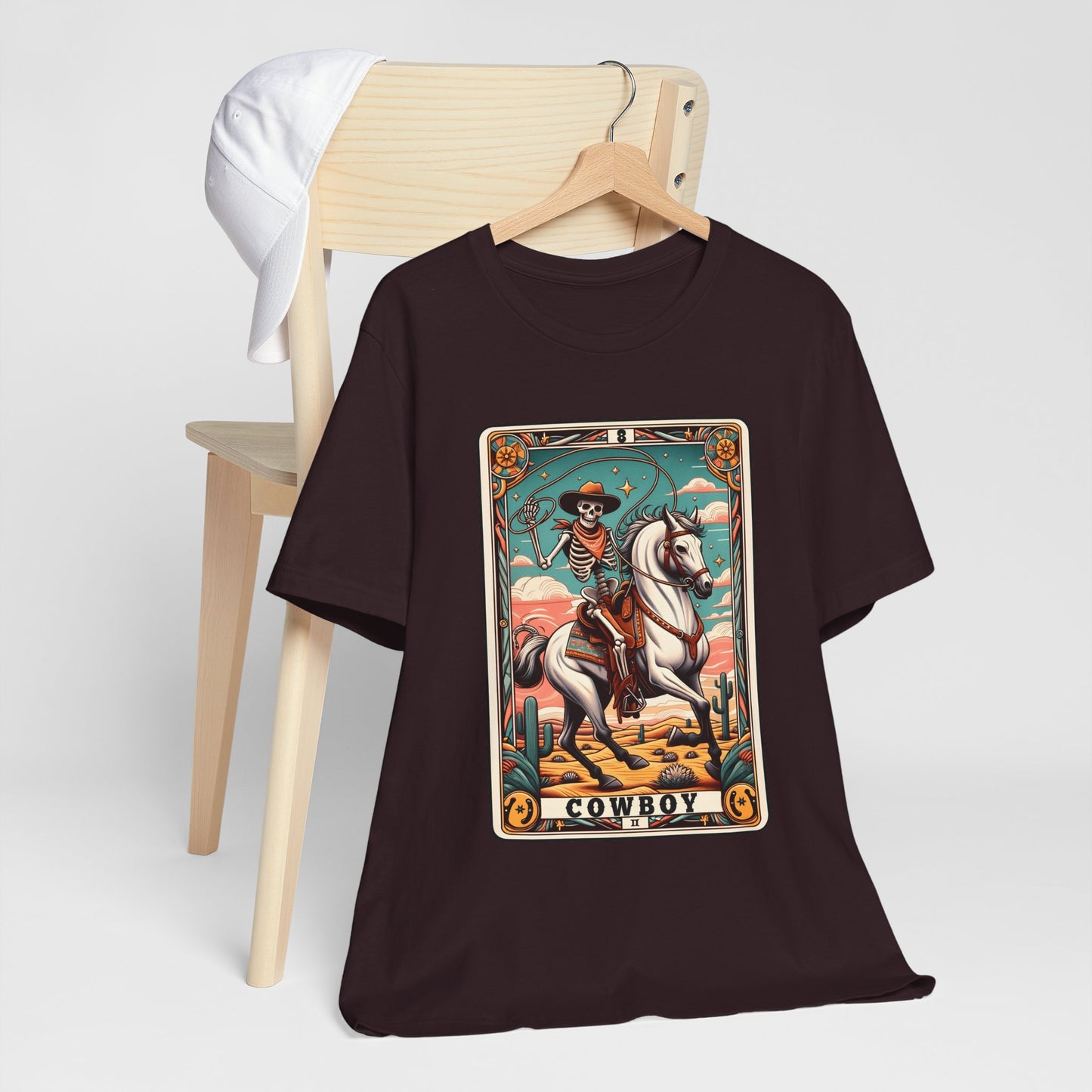 Cowboy Skeleton Tarot Card Shirt – Western Howdy Texas Rodeo Tee
