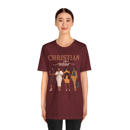 Christian Sister Melanin Shirt – Bold Black Woman of God Faith Graphic Tee