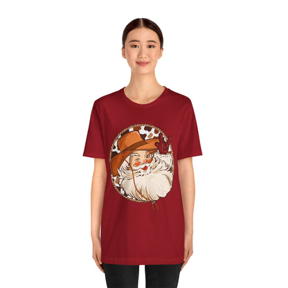 Retro Christmas Cowboy Santa Shirt – Groovy Western Howdy Holiday Tee