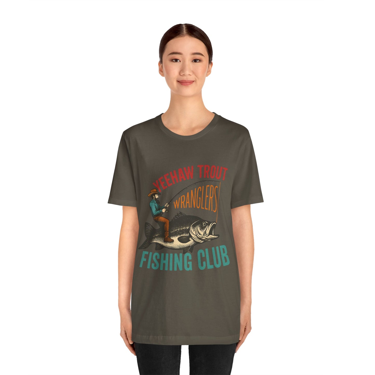 Yeehaw Trout Wranglers Shirt – Funny Cowboy Fishing Club Western Tee
