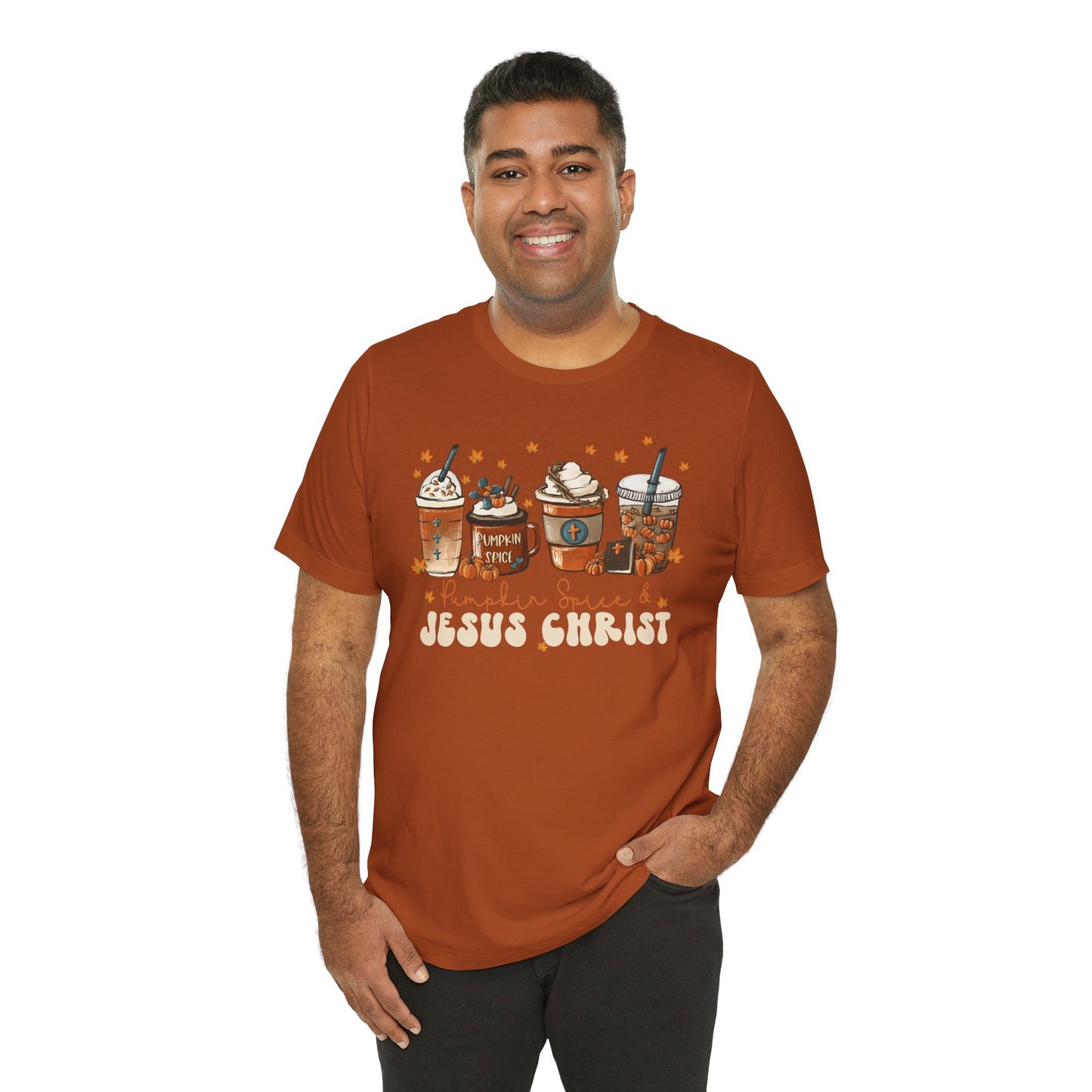 Coffee Pumpkin Spice & Jesus Christ Shirt – Christian Fall Latte Thanksgiving Tee
