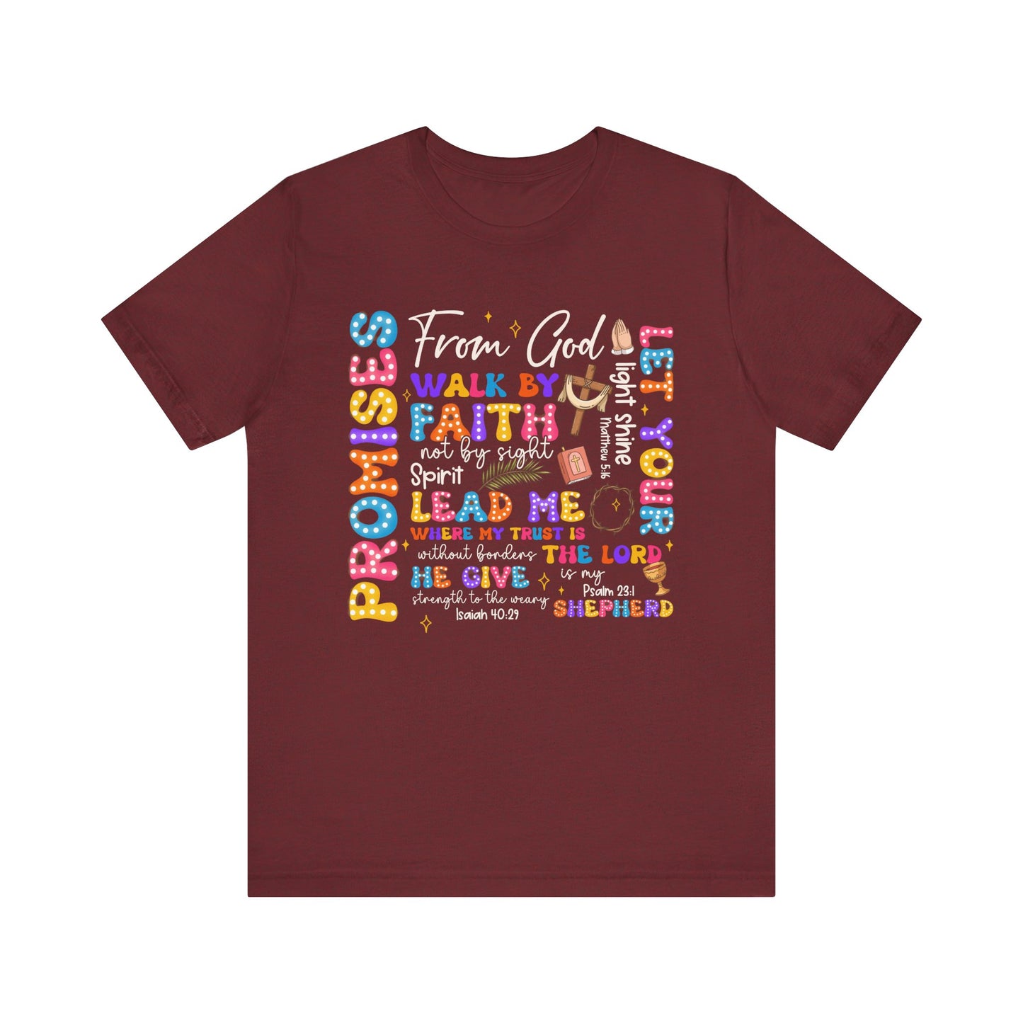 Walk by Faith Not by Sight Shirt – Christian 2 Corinthians 5:7 Groovy Scripture Tee