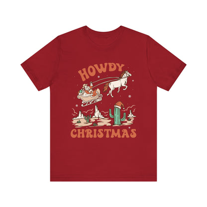 Howdy Christmas Shirt – Vintage Cowboy Santa on Horse Retro Western Holiday Tee