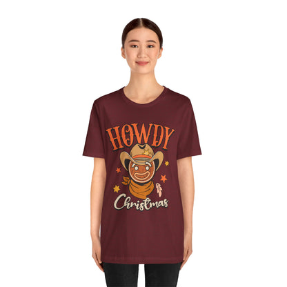 Christmas Howdy Cowboy Gingerbread Shirt – Funny Retro Western Holiday Pajama Tee