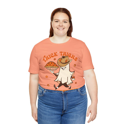Thick Thighs Pumpkin Pies Shirt – Funny Howdy Ghost Western Halloween Tee