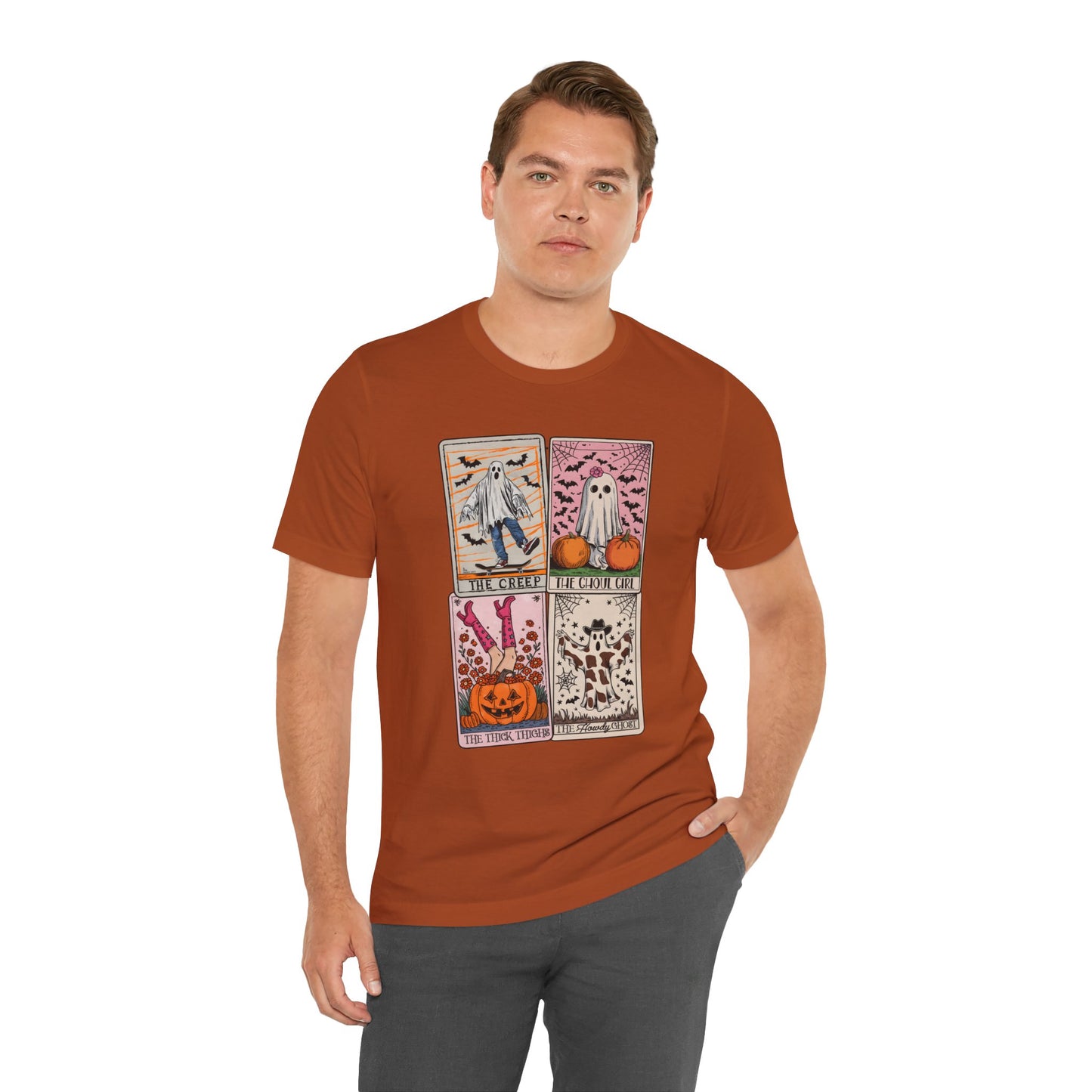Halloween Tarot Card Ghost Shirt – The Creep, The Ghoul Girl, The Floaty Tee