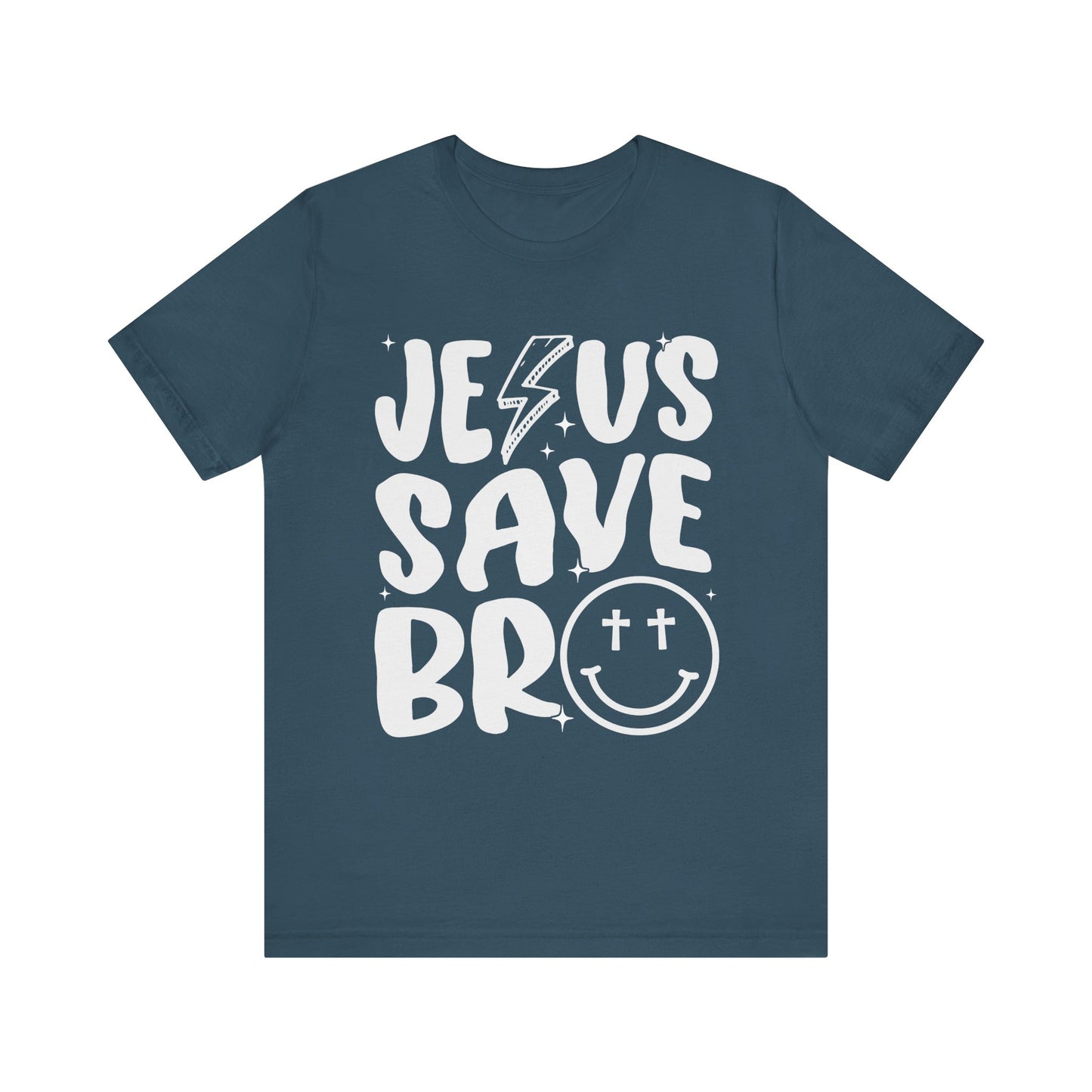Jesus Saves Bro Shirt – Funny Retro Christian Cross Christmas Faith Tee
