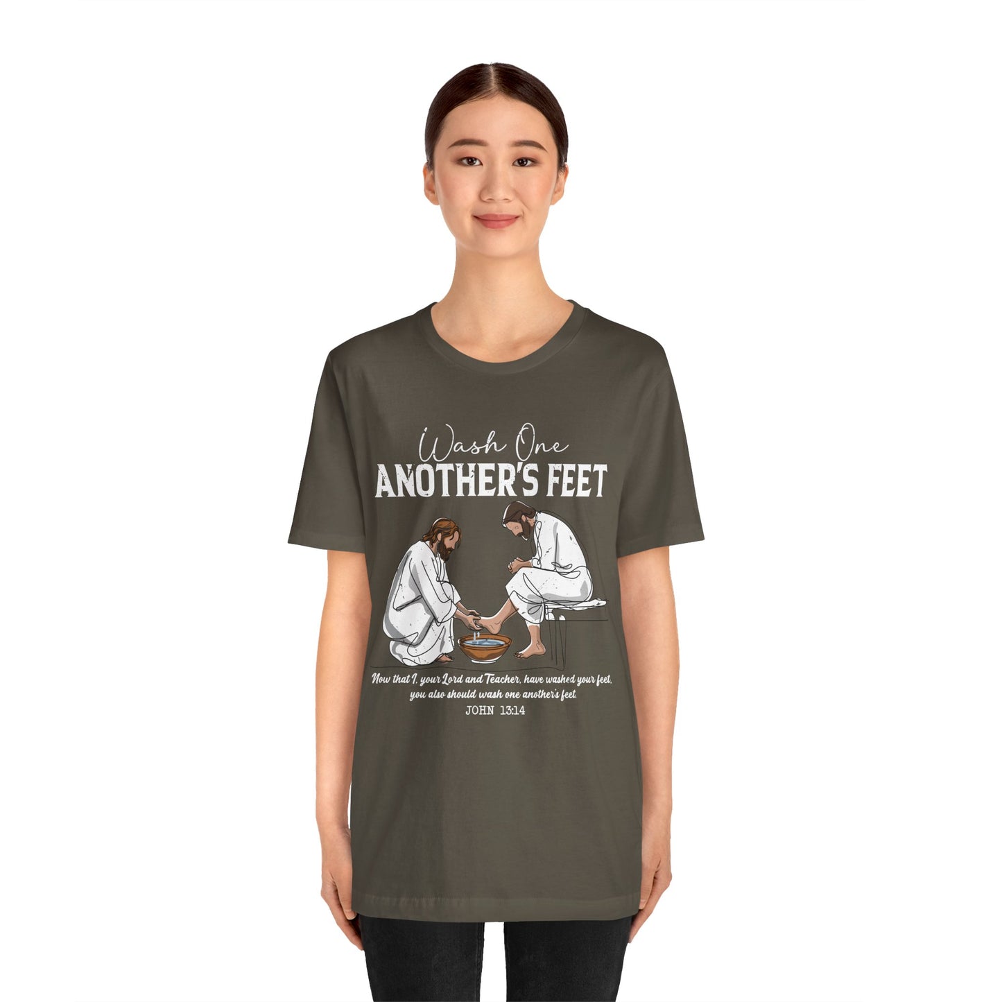 Wash One Another’s Feet Shirt – John 13:14 Christian Servant Heart Tee