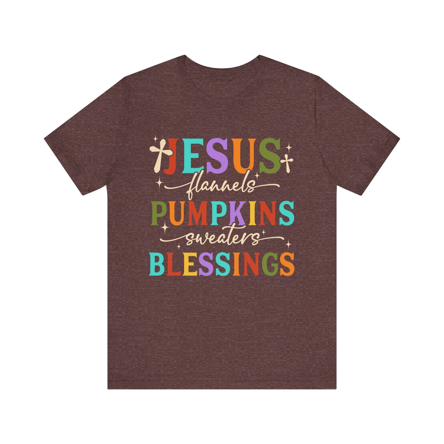 Jesus Flannels Pumpkins & Blessings Shirt – Christian Fall Thanksgiving Tee