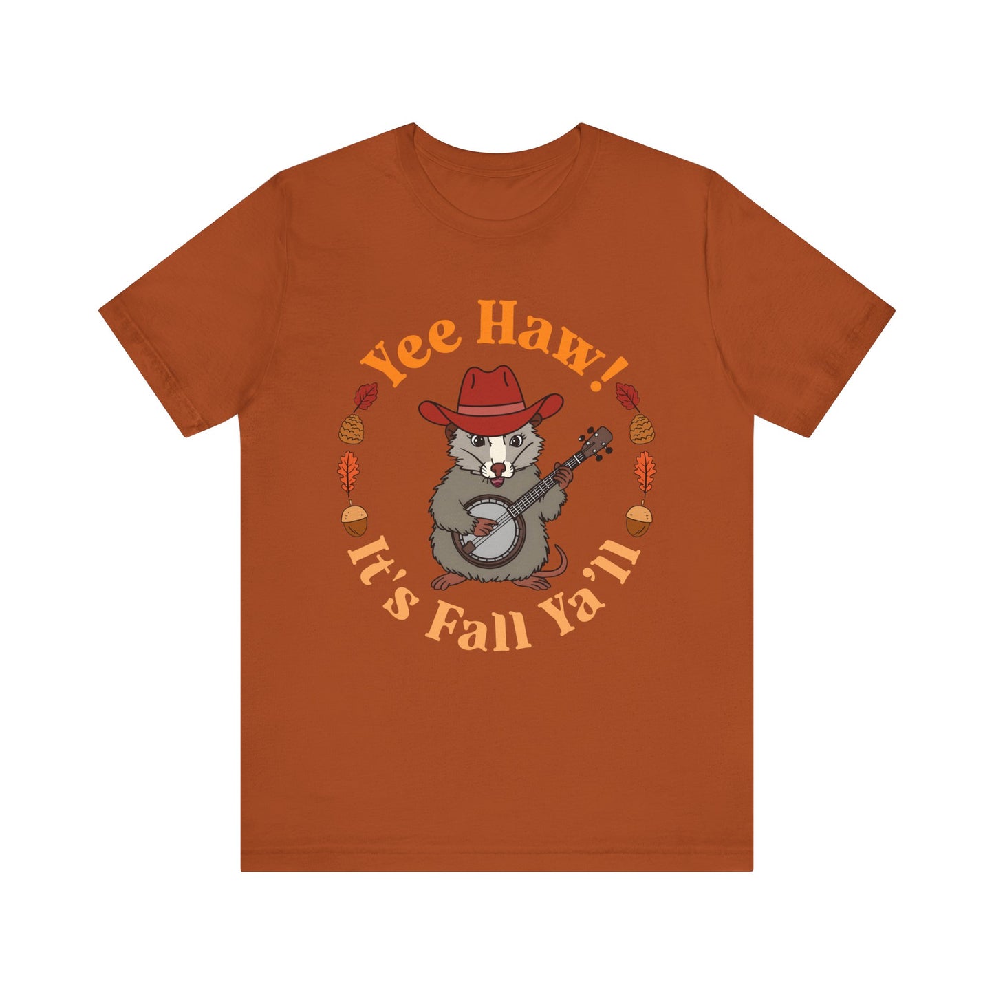 Yee Haw It’s Fall Y’all Shirt – Funny Possum Country Western Rodeo Tee
