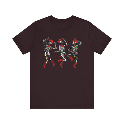 Spooky Christmas Skeleton Shirt – Funny Dancing Cowboy Western Holiday Tee