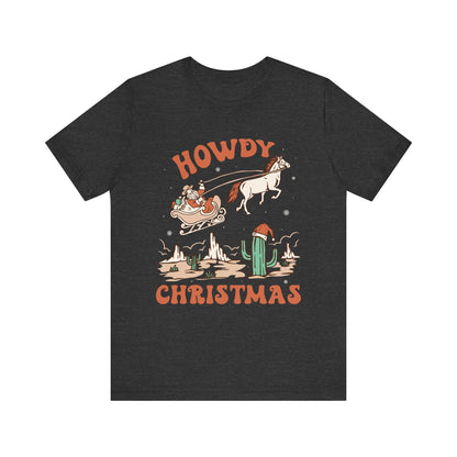 Howdy Christmas Shirt – Vintage Cowboy Santa on Horse Retro Western Holiday Tee