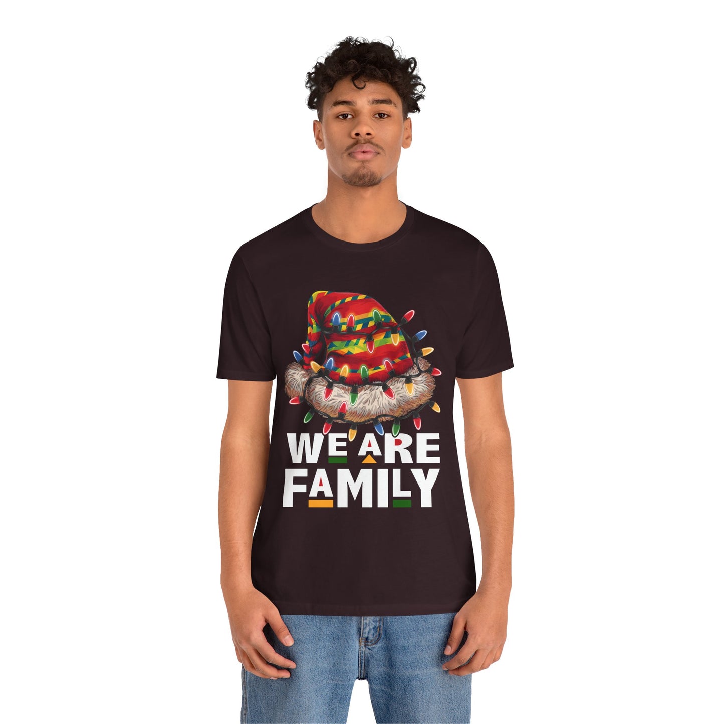 We Are Family Black Christmas Shirt – Afrocentric Matching Holiday Melanin Tee