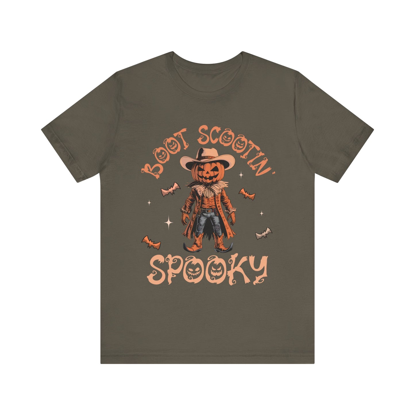 Boot Scootin’ Spooky Shirt – Funny Cowboy Pumpkin Head Western Halloween Tee