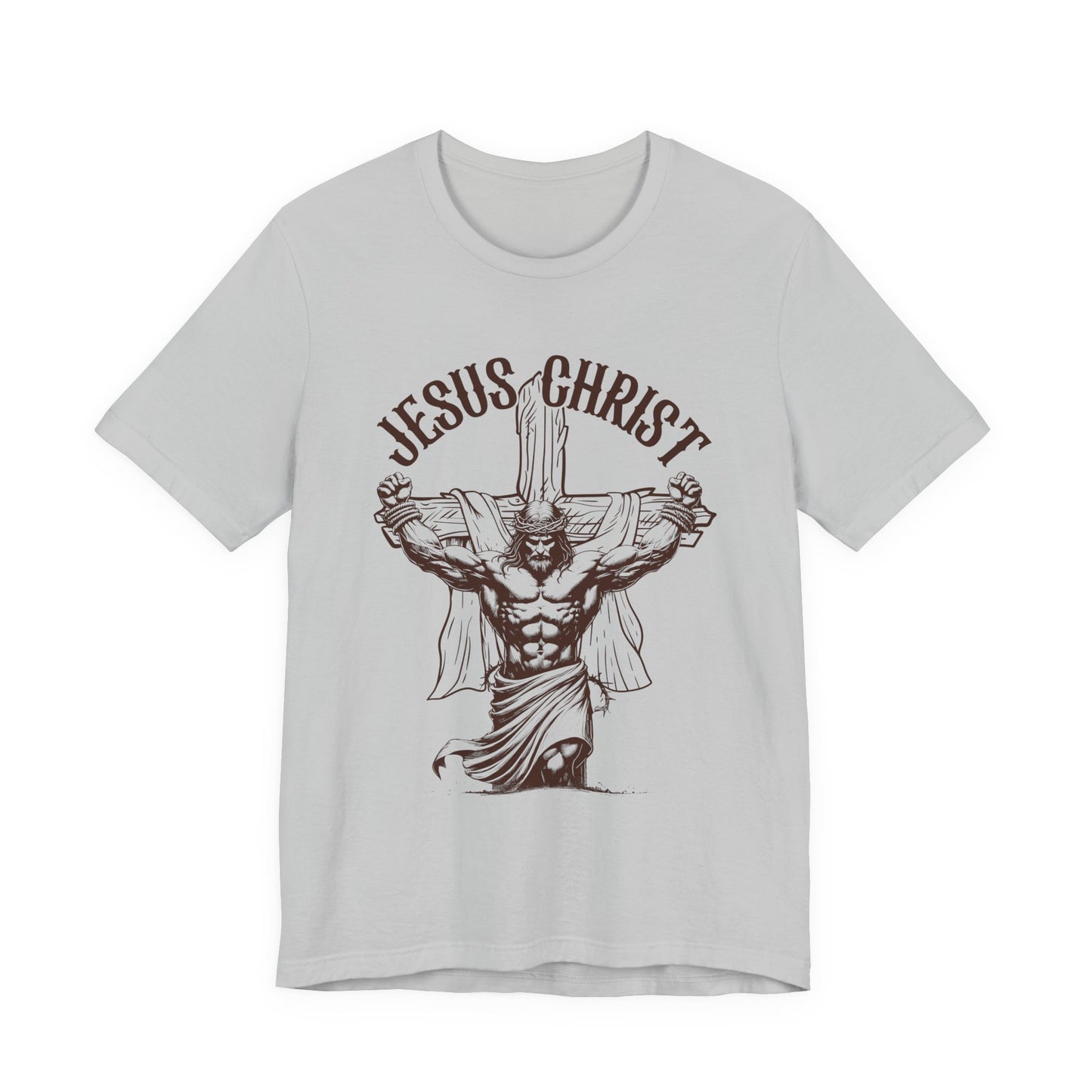 Jesus Christ Cross Faith Funny  Christian Workout Gym Retro T-Shirt
