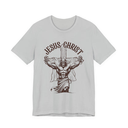 Jesus Christ Cross Faith Funny  Christian Workout Gym Retro T-Shirt
