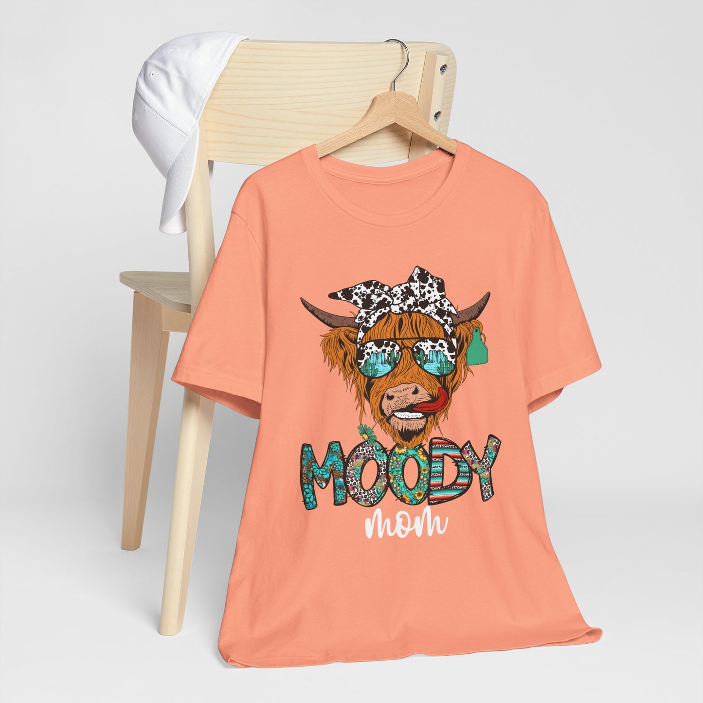 Western Moody Mom Shirt – Highland Cow Sunglasses Country Life Ranch Vibe Tee