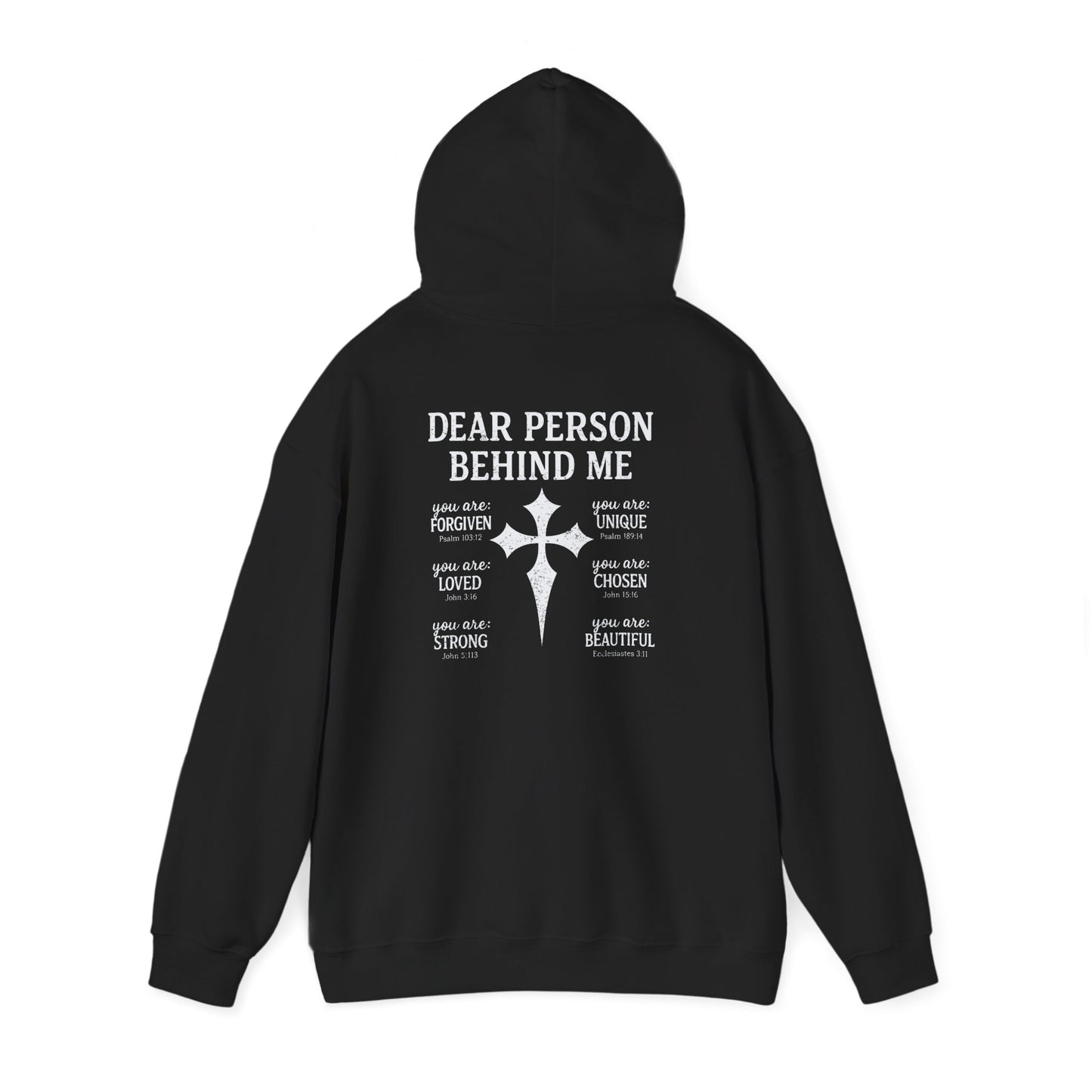 Dear Person Behind Me Hoodie – Bible Verse Christian Faith Cross Pullover