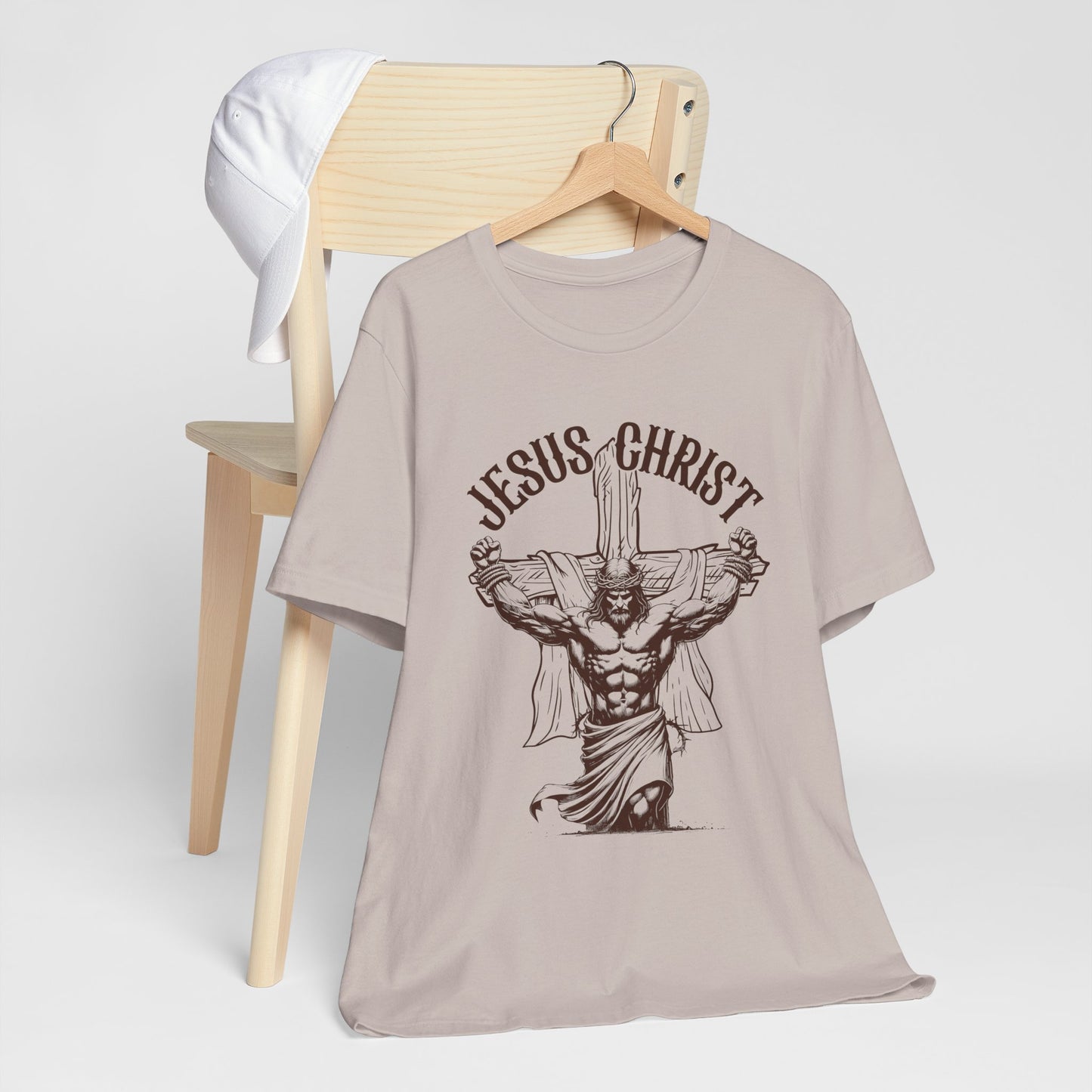 Jesus Christ Cross Faith Funny  Christian Workout Gym Retro T-Shirt