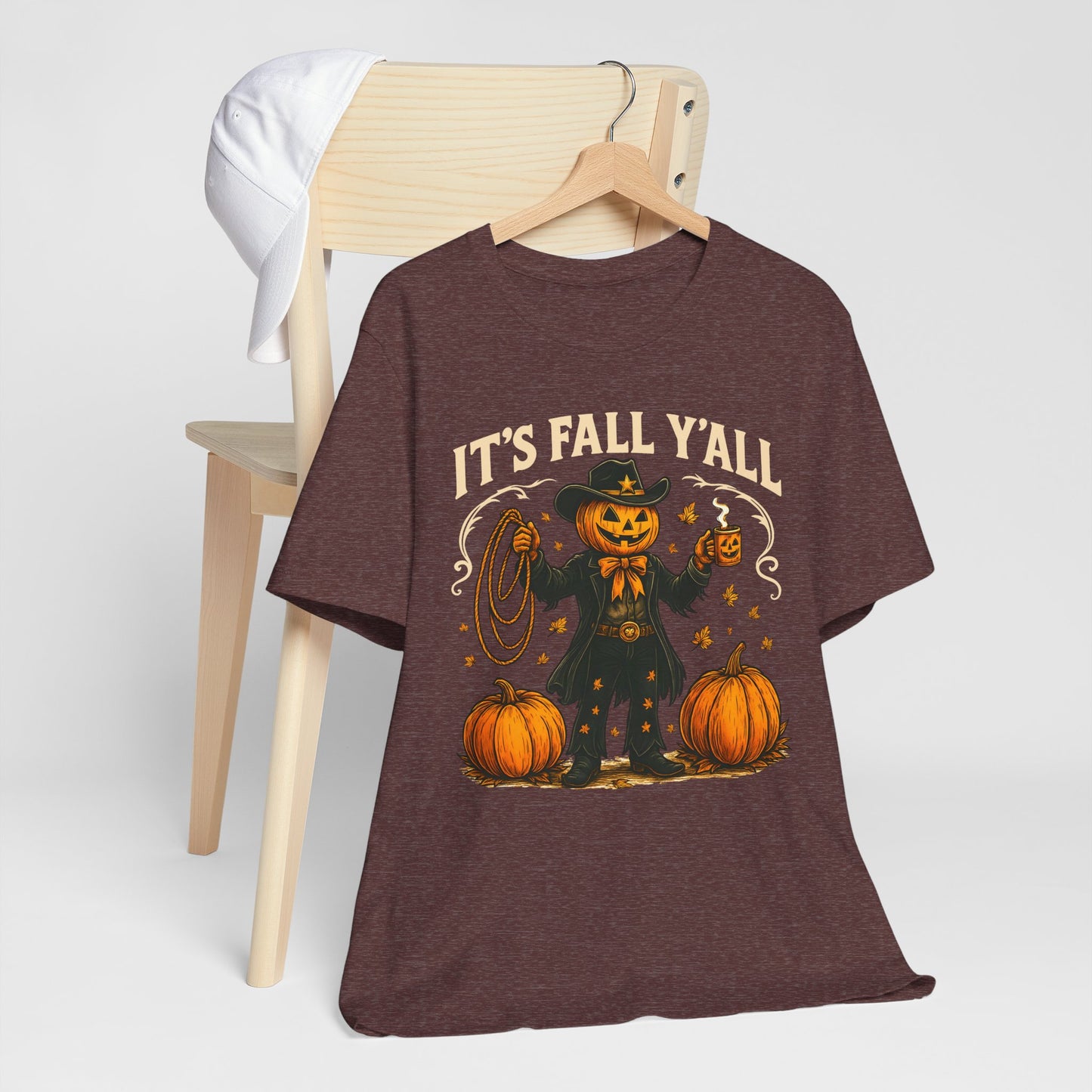 It’s Fall Y’all Shirt – Funny Pumpkin Cowboy Western Halloween Rodeo Tee