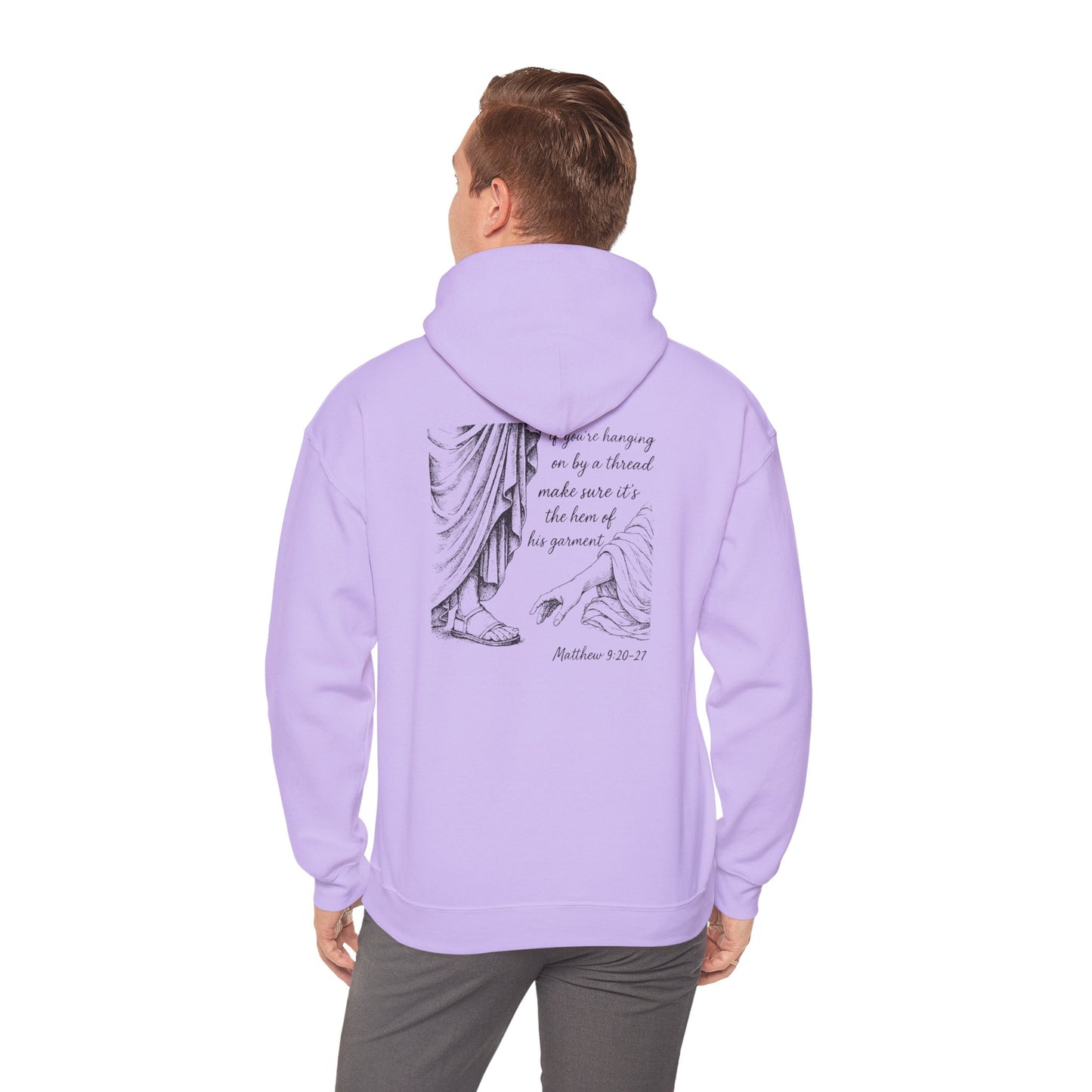 Hem of His Garment Hoodie – Matthew Bible Verse Christian Faith Pullover