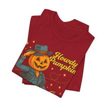 Howdy Pumpkin Shirt Cute Cowgirl Halloween Tee Western Fall Outfit for Women