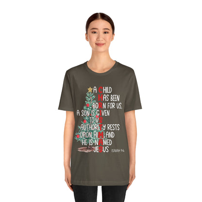 Christmas Jesus Mighty God Shirt – Isaiah 9:6 Christian Bible Verse Holiday Tee