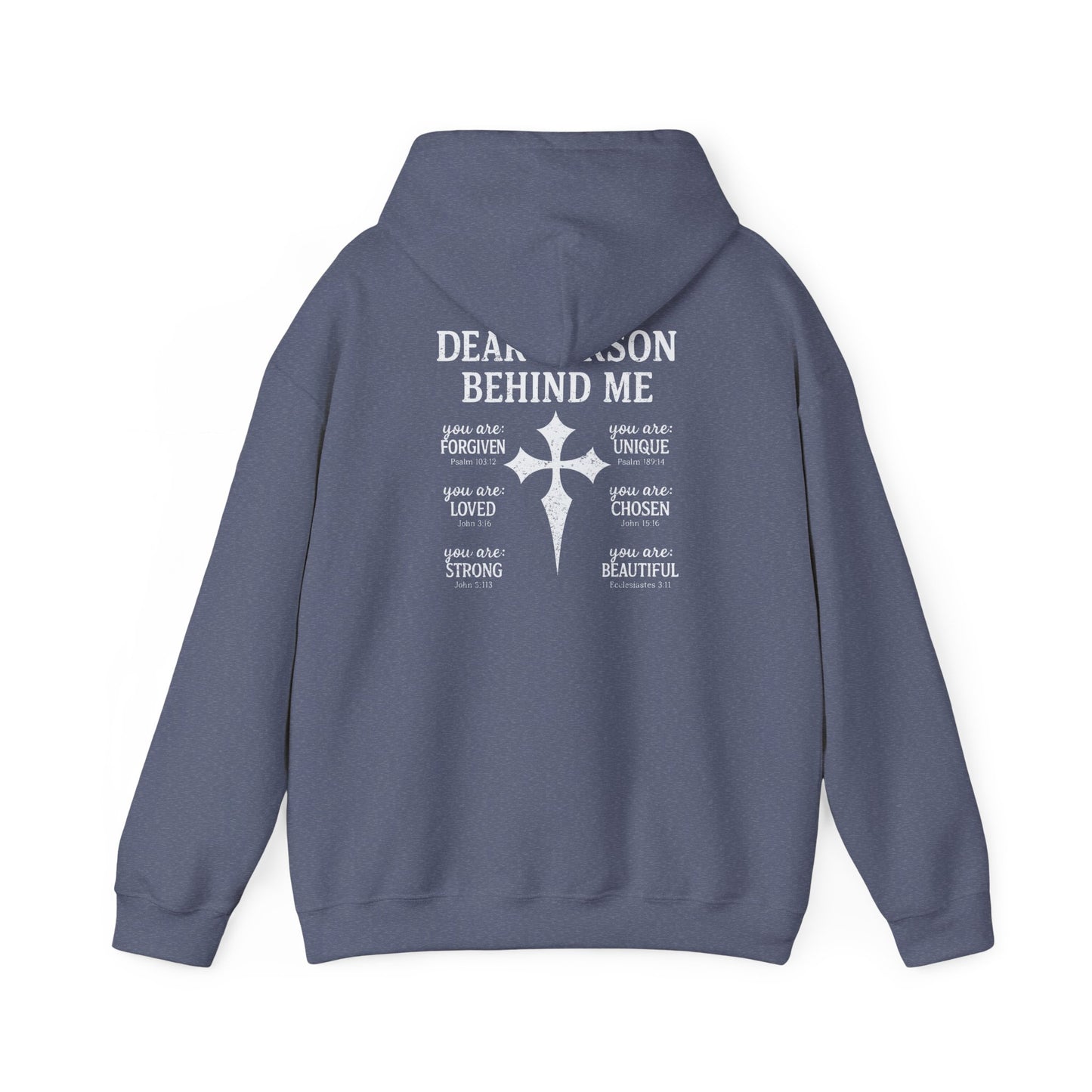 Dear Person Behind Me Hoodie – Bible Verse Christian Faith Cross Pullover