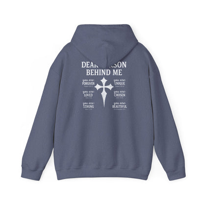 Dear Person Behind Me Hoodie – Bible Verse Christian Faith Cross Pullover