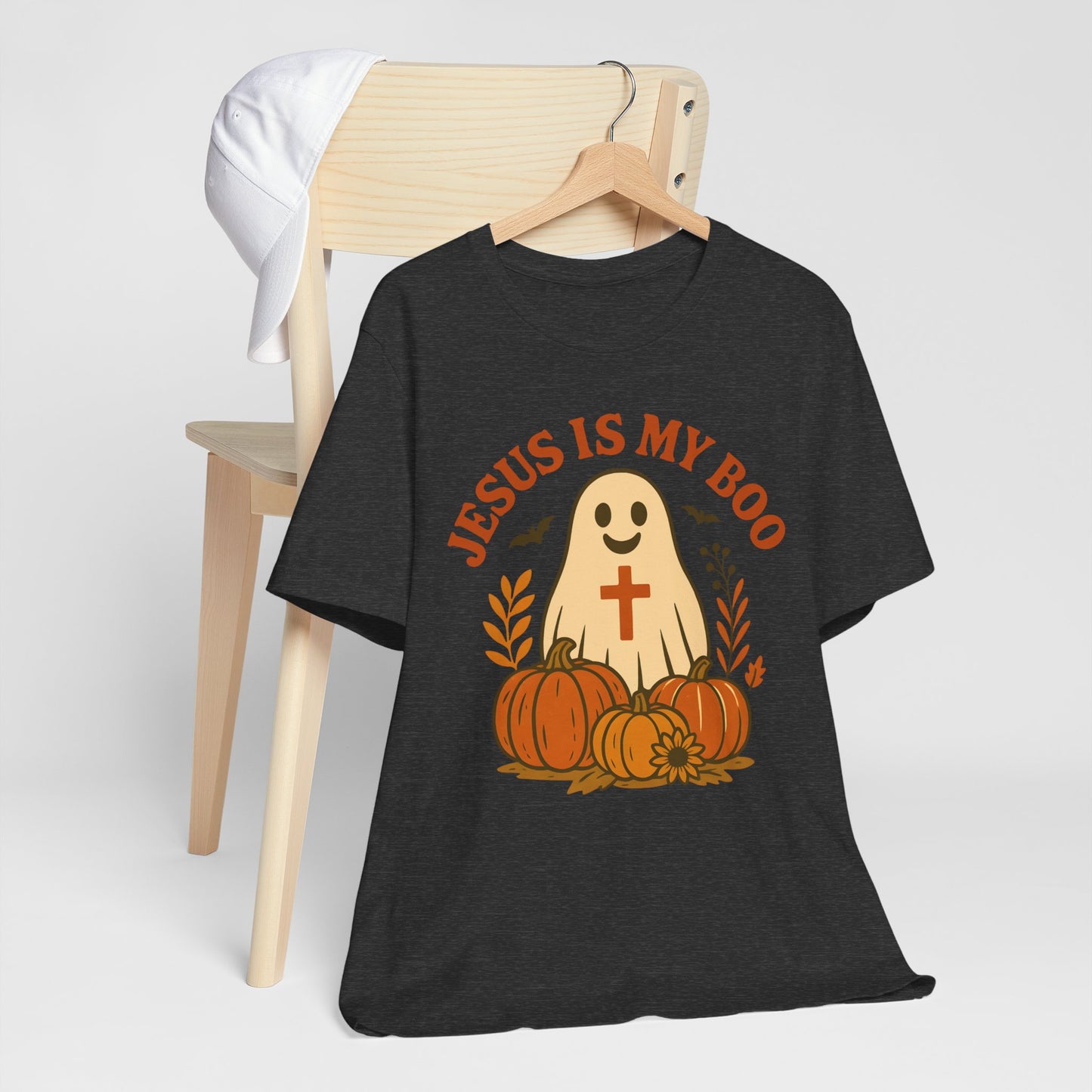 Jesus Is My Boo Shirt – Cute Christian Ghost Pumpkin Halloween Faith Tee