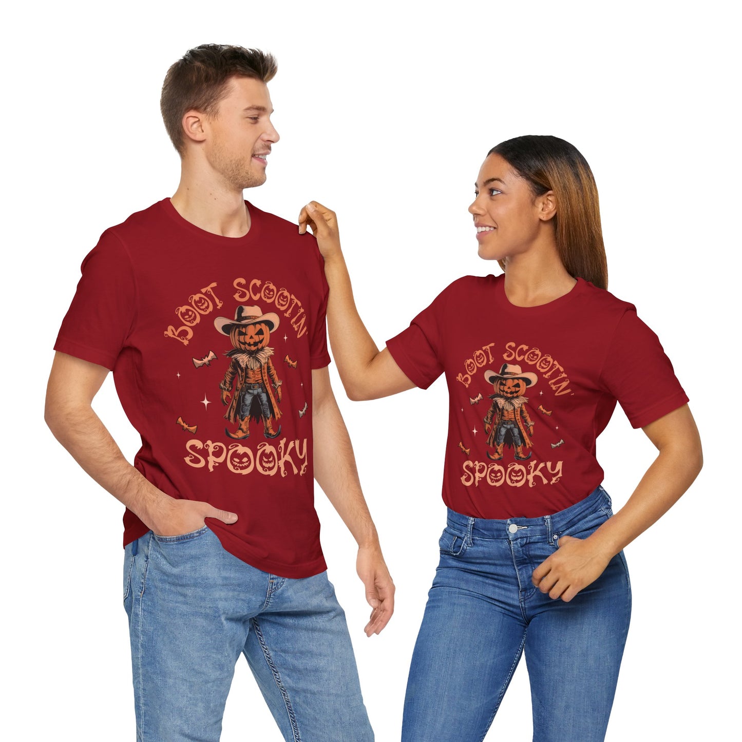 Boot Scootin’ Spooky Shirt – Funny Cowboy Pumpkin Head Western Halloween Tee
