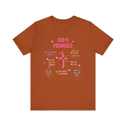 God’s Promise Shirt – Christian Rainbow Cross Bible Verse Faith Scripture Tee